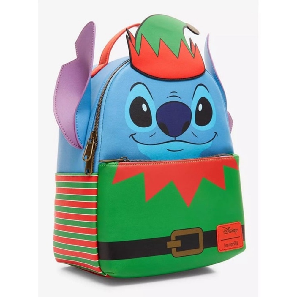 NWT Stitch Elf Loungefly Mini Backpack